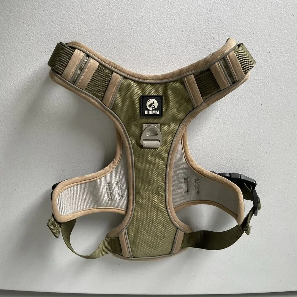 Duomm Dog Harness Utility Pet Supportive Comfort Green Brown Size Medium